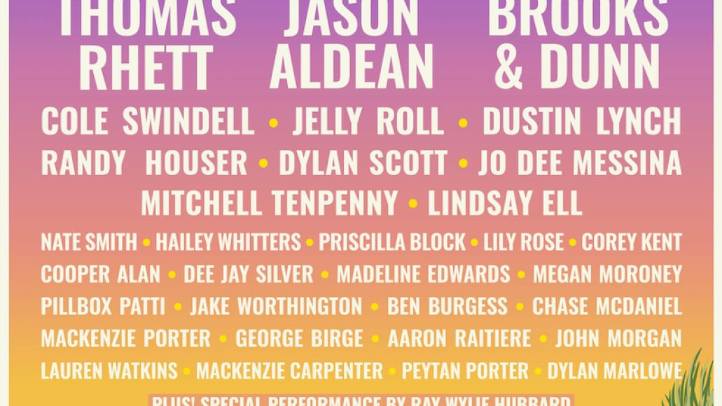 TidalWave Music Festival tickets 2023 passes lineup poster presale jason aldean thomas rhett brooks dunn